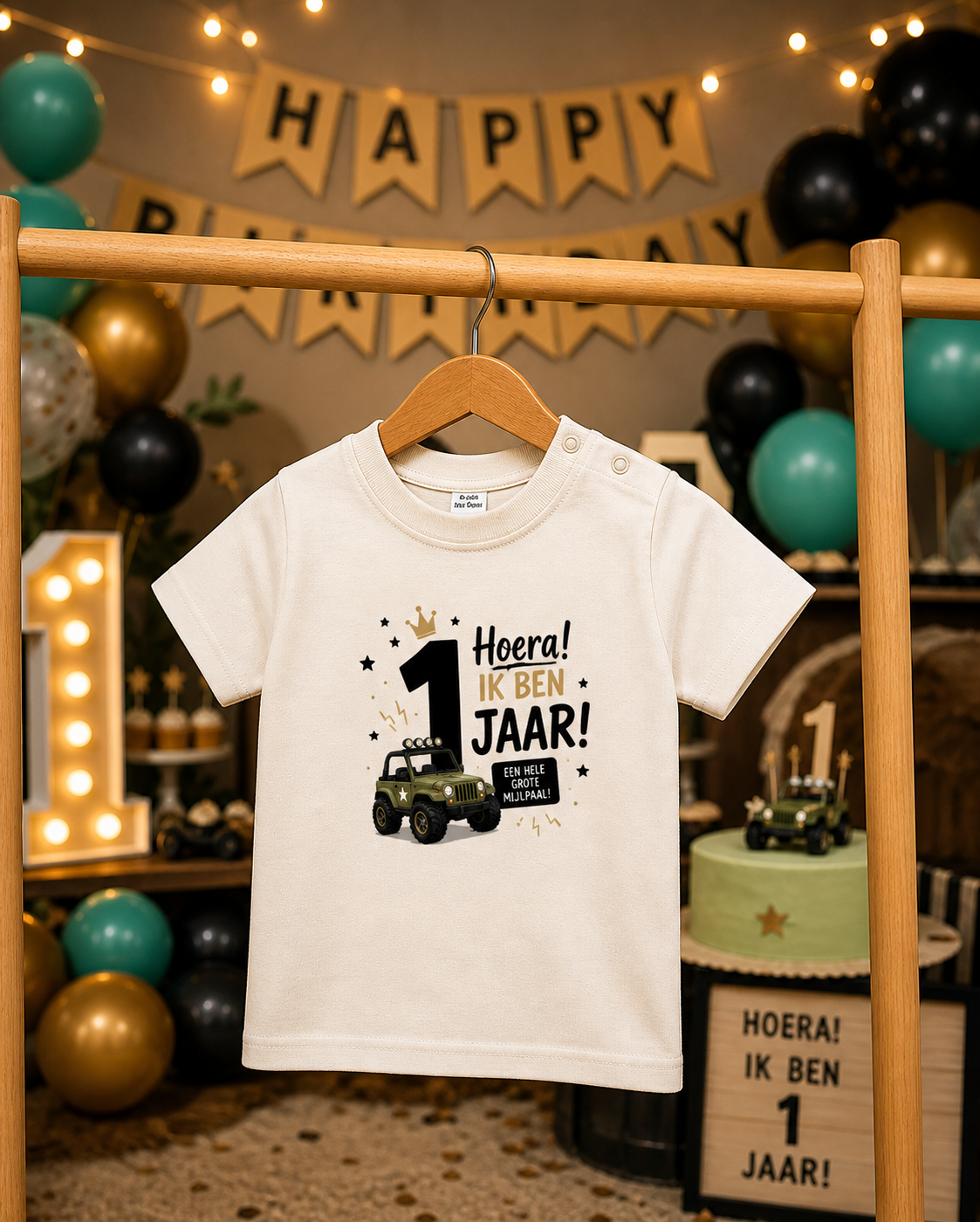 T-shirt "Ik ben 1 jaar!" Stoer jongen II
