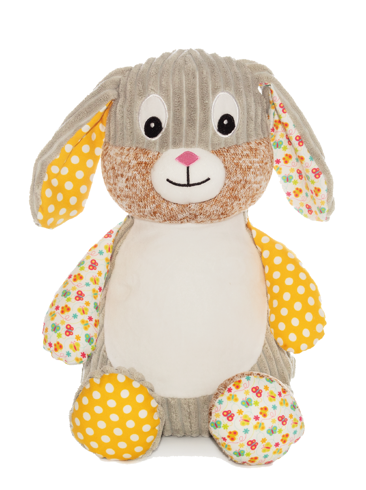 Gele Harlekijn Konijn Knuffel met naam