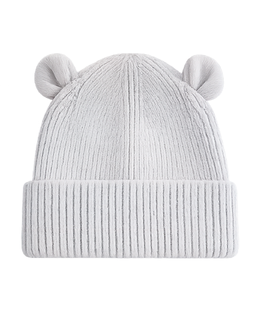 Baby Beanie met Naam - Cloud Grey