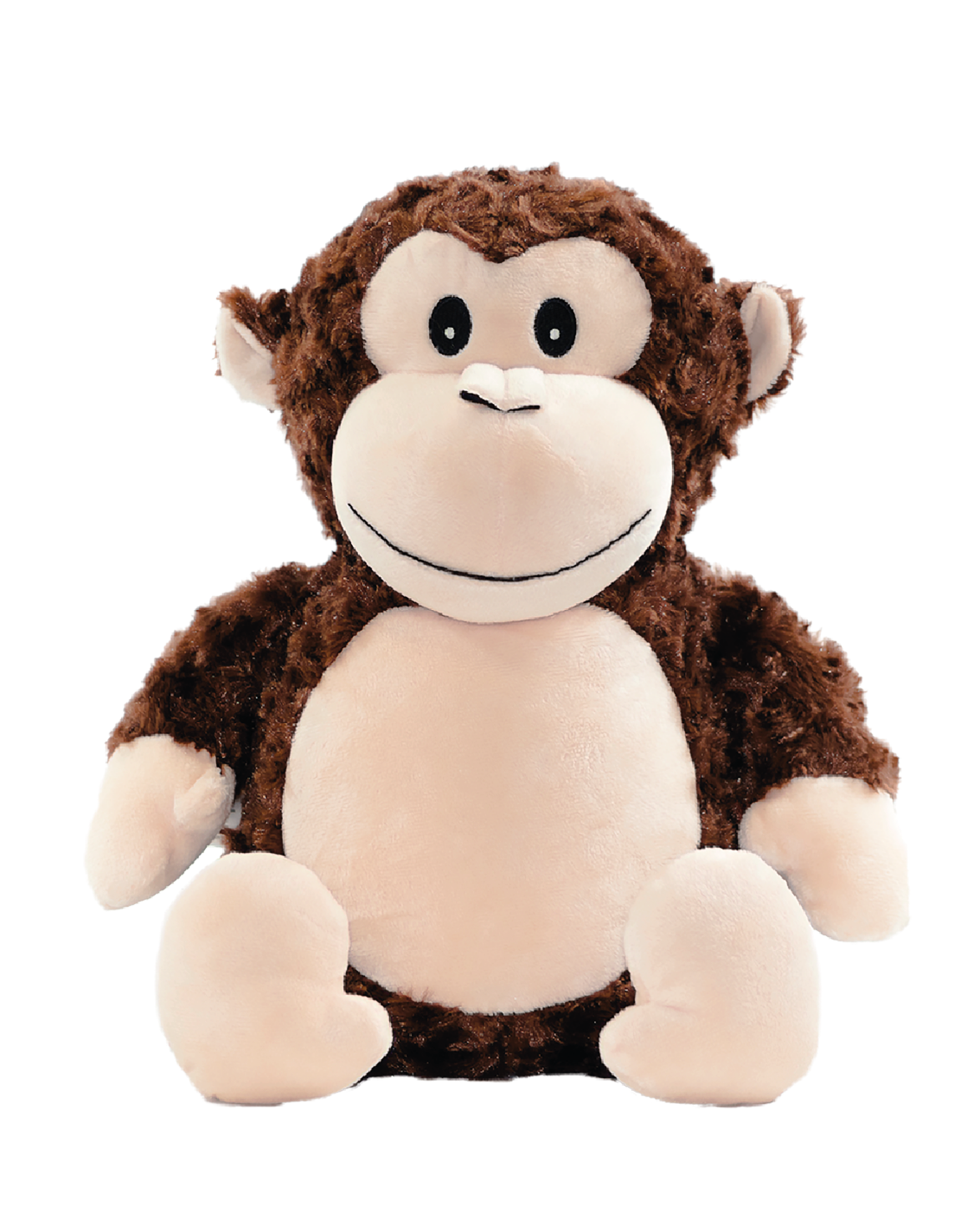 Gepersonaliseerde aap knuffel met geborduurde naam