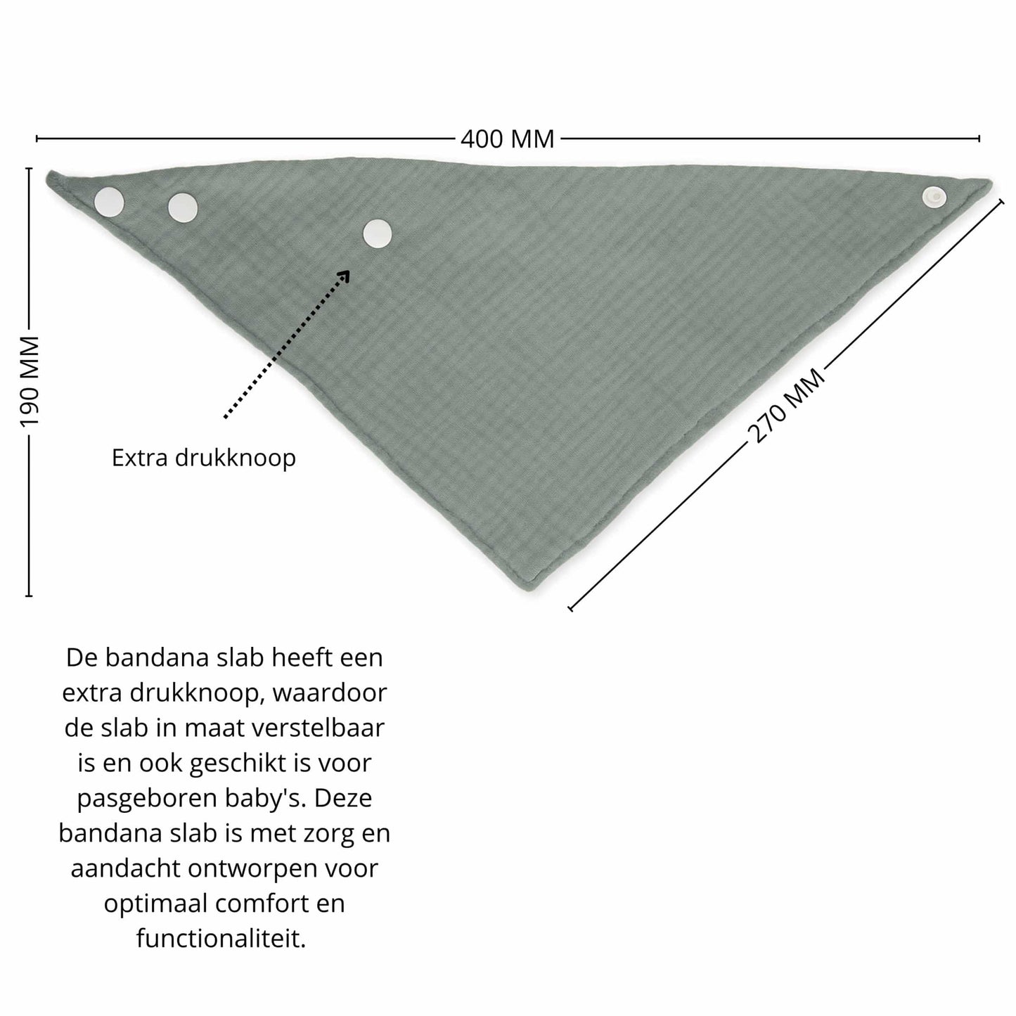 Bandana Slab met Naam | Premium Grey