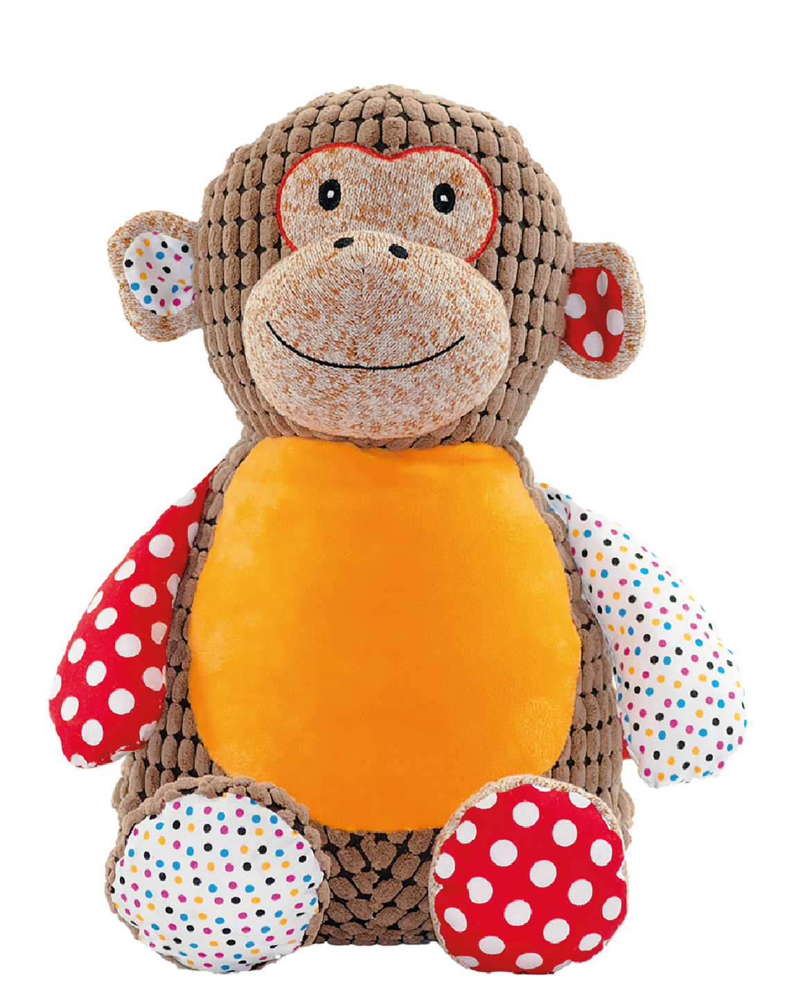 Gepersonaliseerde aap knuffel met geborduurde naam