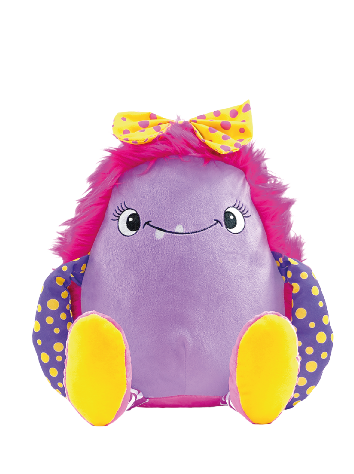 Gepersonaliseerde roze monster knuffel met geborduurde naam