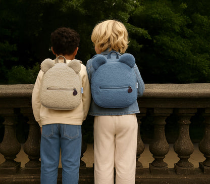 🧸 Teddy Rugzakje roze met Oortjes – Gepersonaliseerd met Naam