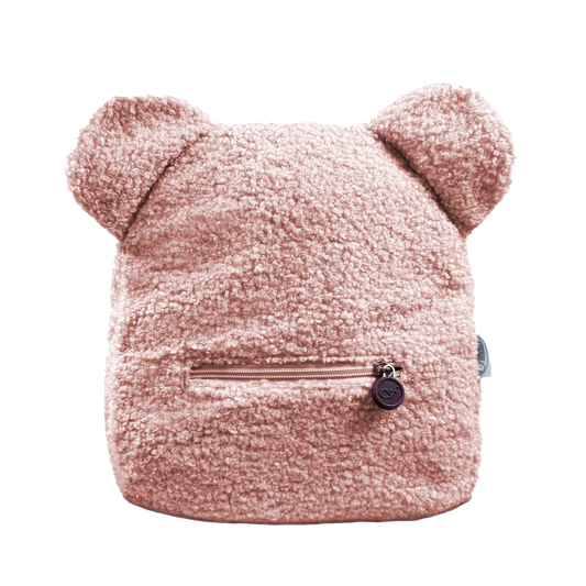 🧸 Teddy Rugzakje roze met Oortjes – Gepersonaliseerd met Naam