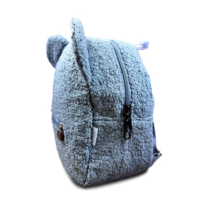 🧸 Teddy Rugzakje blauw met Oortjes – Gepersonaliseerd met Naam