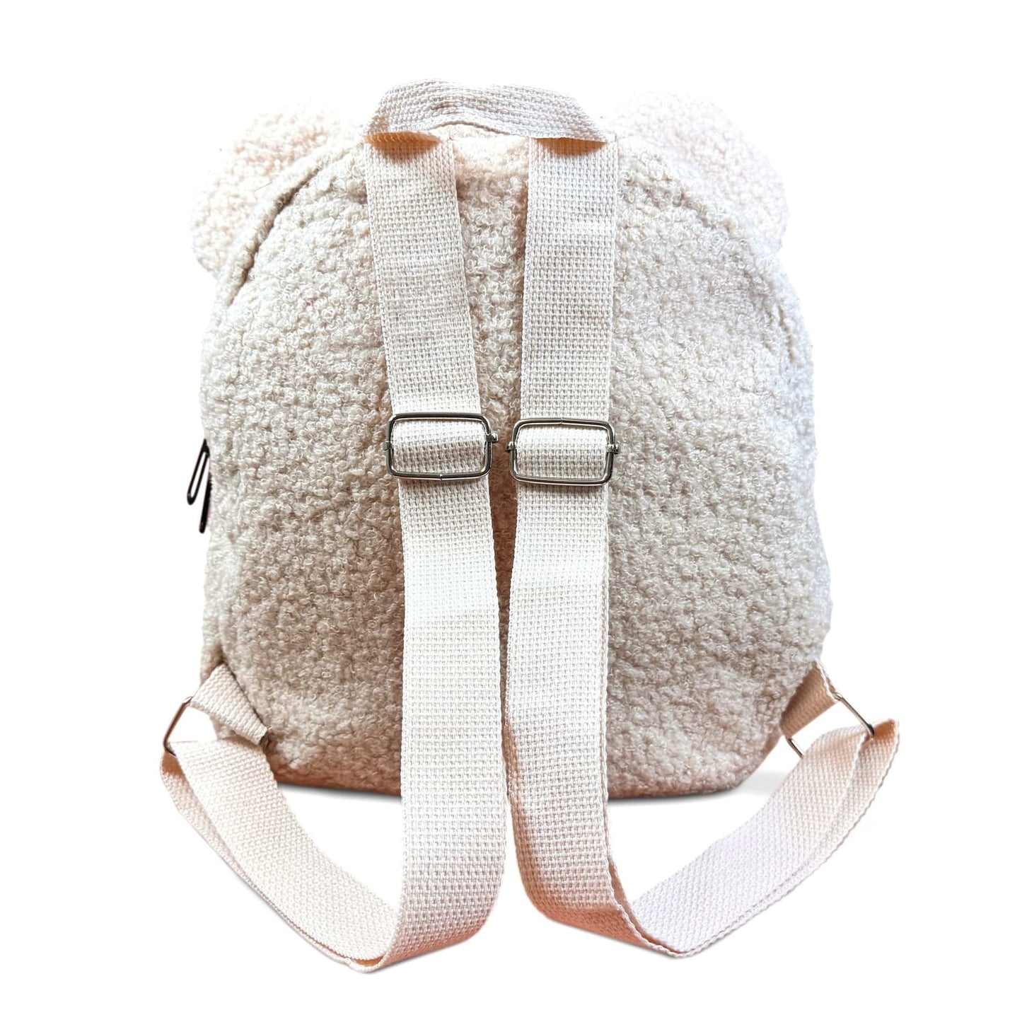 🧸 Teddy Rugzakje milk met Oortjes – Gepersonaliseerd met Naam