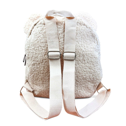 🧸 Teddy Rugzakje milk met Oortjes – Gepersonaliseerd met Naam