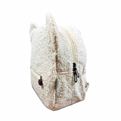 🧸 Teddy Rugzakje milk met Oortjes – Gepersonaliseerd met Naam