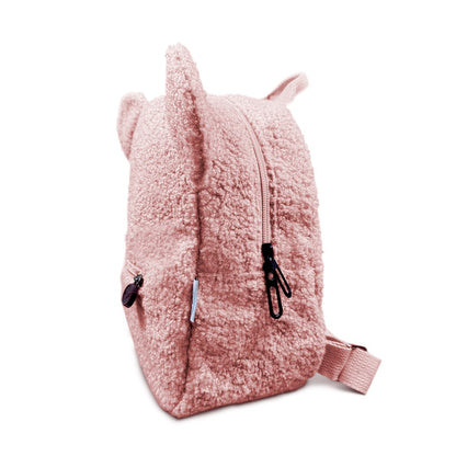 🧸 Teddy Rugzakje roze met Oortjes – Gepersonaliseerd met Naam