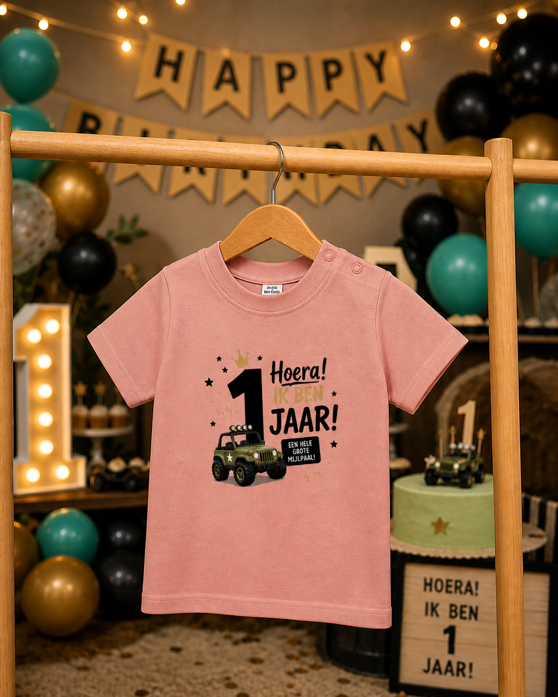 T-shirt "Ik ben 1 jaar!" Stoer jongen II