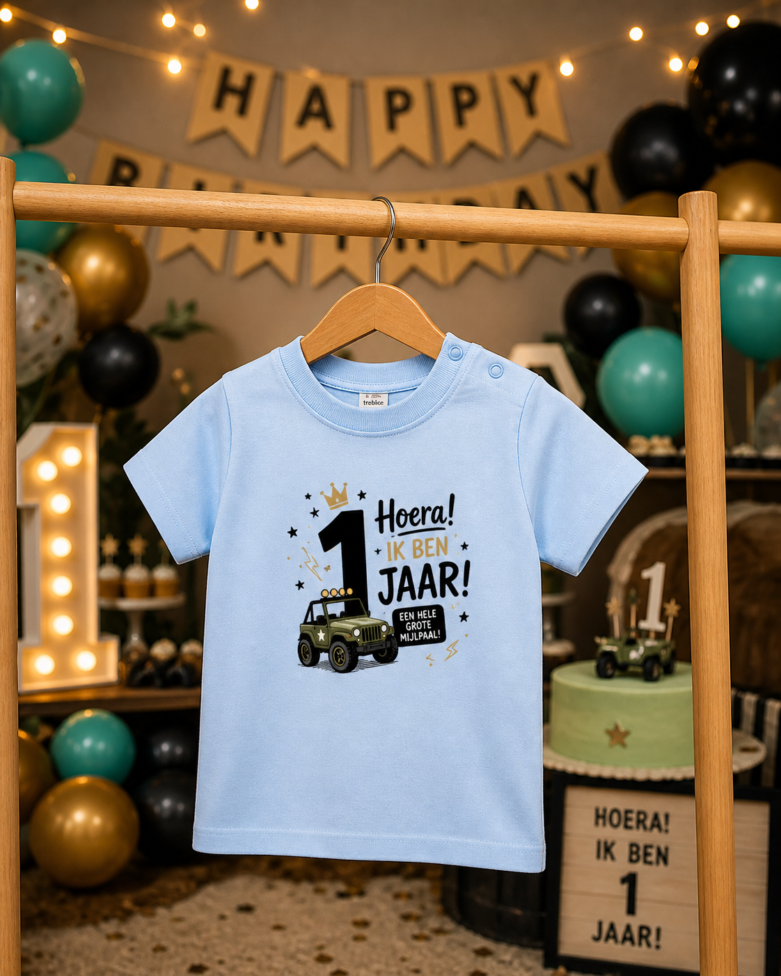T-shirt "Ik ben 1 jaar!" Stoer jongen II