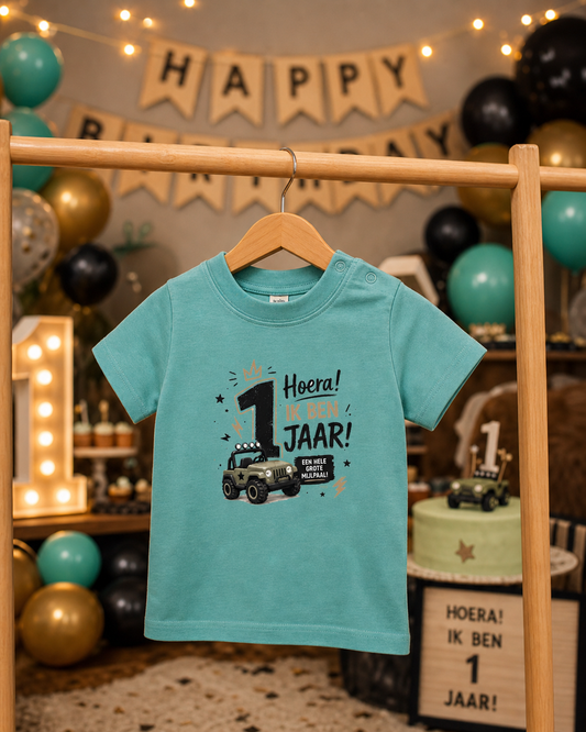 T-shirt "Ik ben 1 jaar!" Stoer jongen II