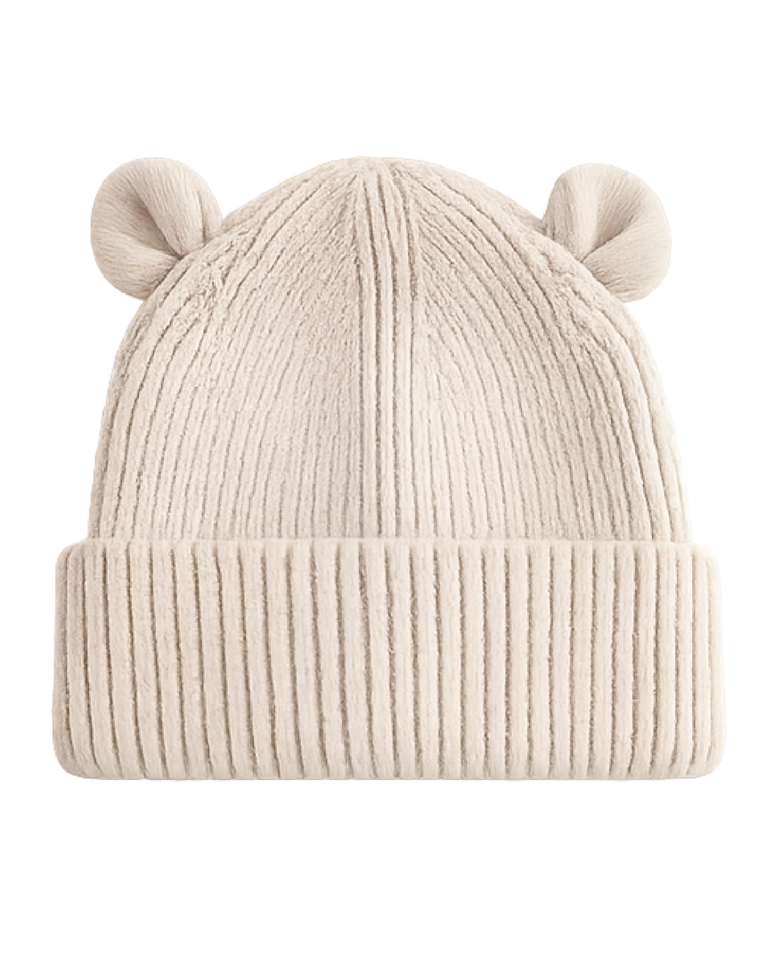 Baby Beanie met Naam - Almond