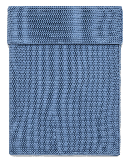 Babydeken met Naam en Icoontje Geborduurd – Smoke Blue