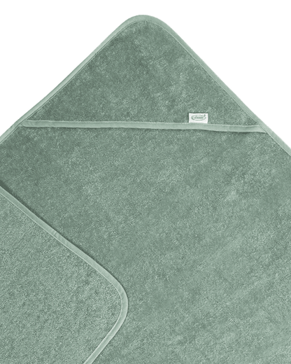 Badcape met naam - Sage Green