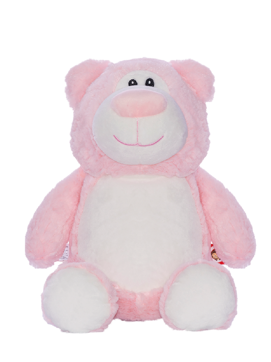 Gepersonaliseerde Roze Beer Knuffel met Naam – Geborduurd