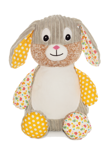 Gele Harlekijn Konijn Knuffel met naam