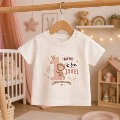 T-shirt "Ik ben 1 jaar!" Cute meisje