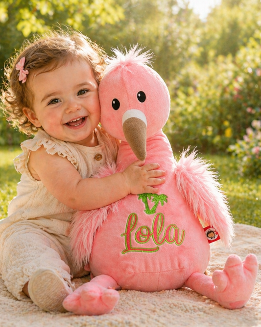 Flamingo Knuffel met Naam