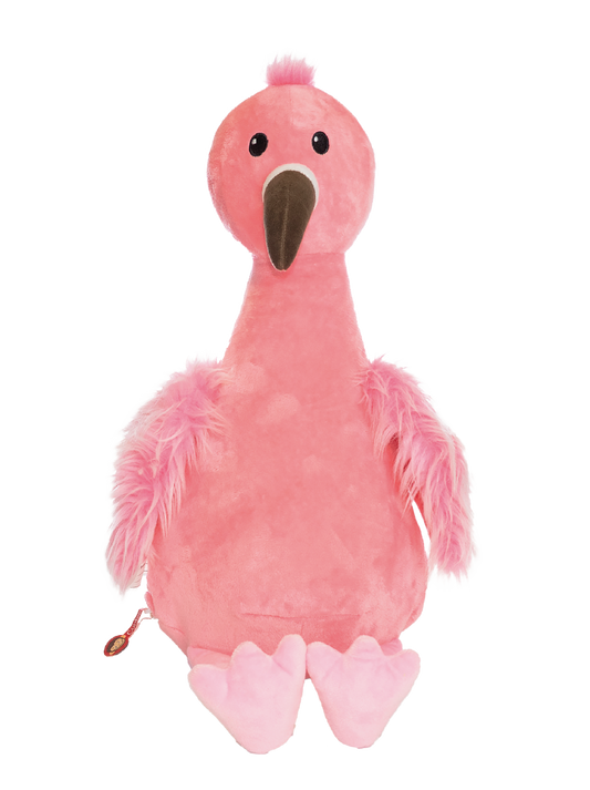 Gepersonaliseerde Flamingo Knuffel met Naam – Geborduurd