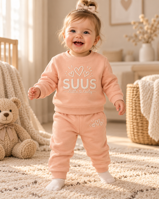 Baby Joggingpakje met Naam — Fraiche Pêche