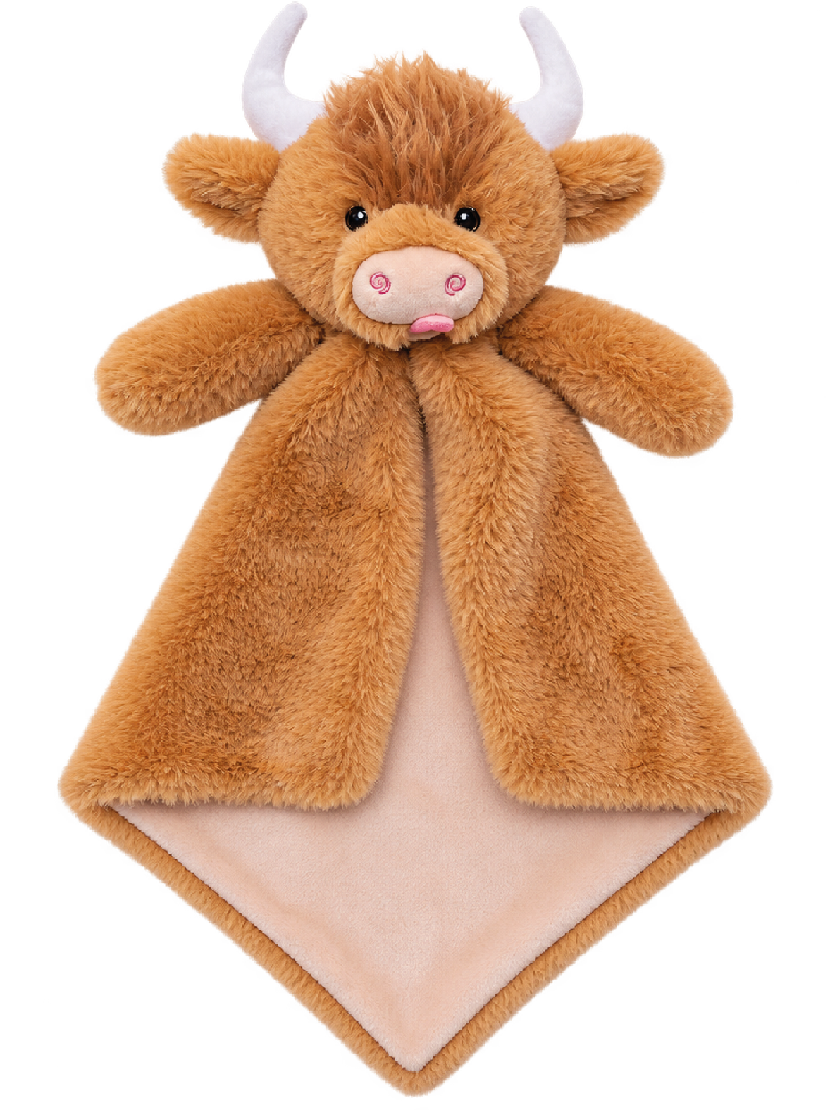 Hooglander Knuffeldoekje Naam – Geborduurd Baby- & Kraamcadeau