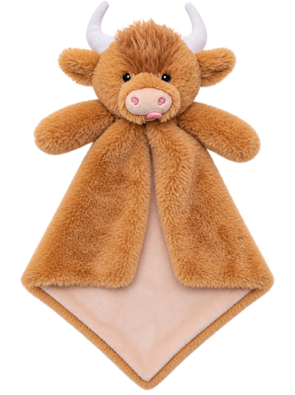 Hooglander Knuffeldoekje Naam – Geborduurd Baby- & Kraamcadeau
