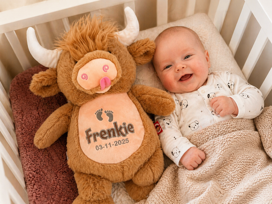 Highlander Koe Knuffel met Naam