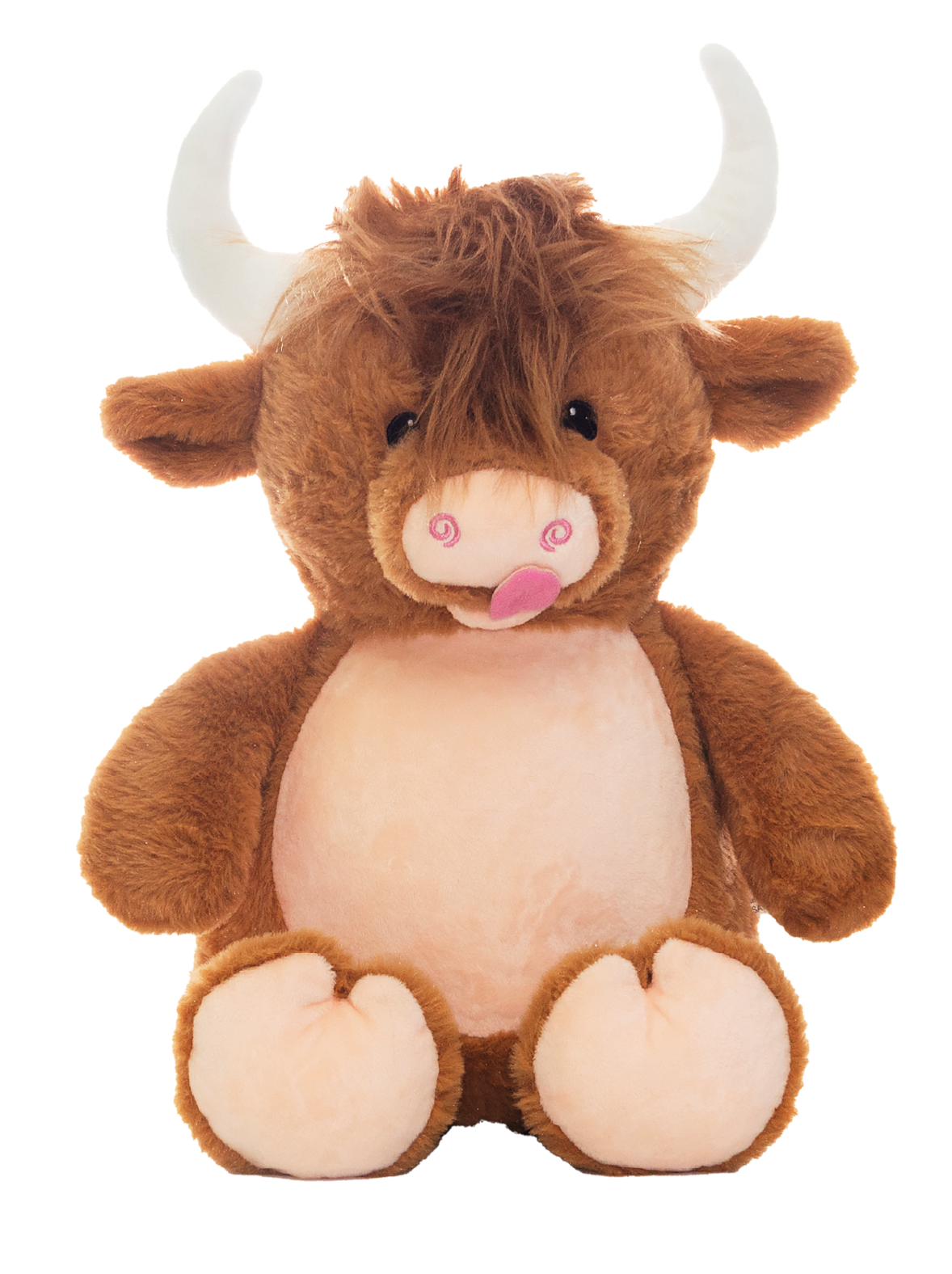 Gepersonaliseerde Schotse Koe Knuffel met Naam – Geborduurd