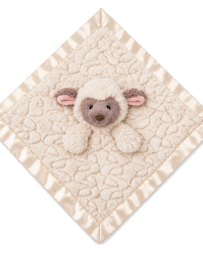 Lammetje II Knuffeldoekje Naam – Geborduurd Baby- & Kraamcadeau