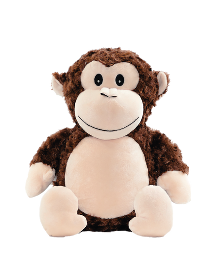 Gepersonaliseerde aap knuffel met geborduurde naam
