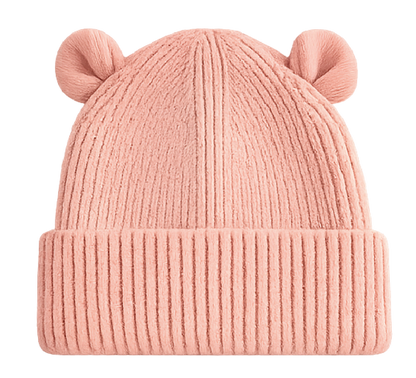 Gepersonaliseerde Baby Beanie met Oortjes - Peach