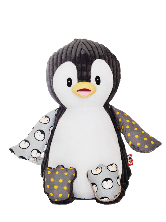 Gepersonaliseerde Harlekijn Pinguin Knuffel met Naam – Geborduurd