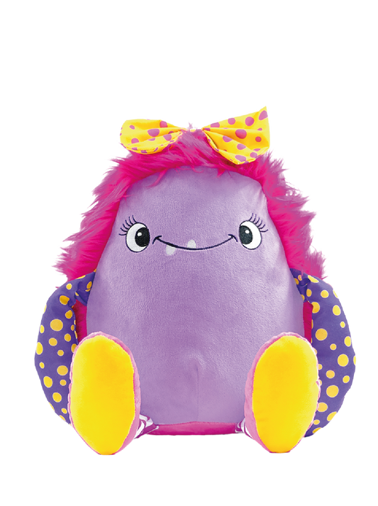 Gepersonaliseerde Roze Monster Knuffel met Naam – Geborduurd