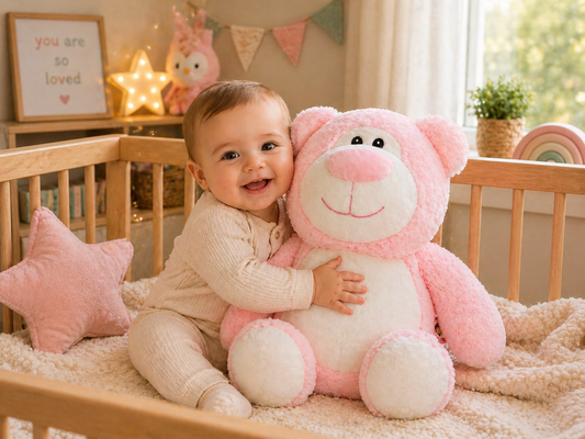 Roze Beer Knuffel met Naam