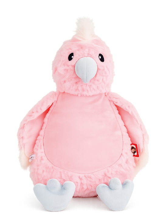 Gepersonaliseerde Roze Vogel Knuffel met Naam – Geborduurd