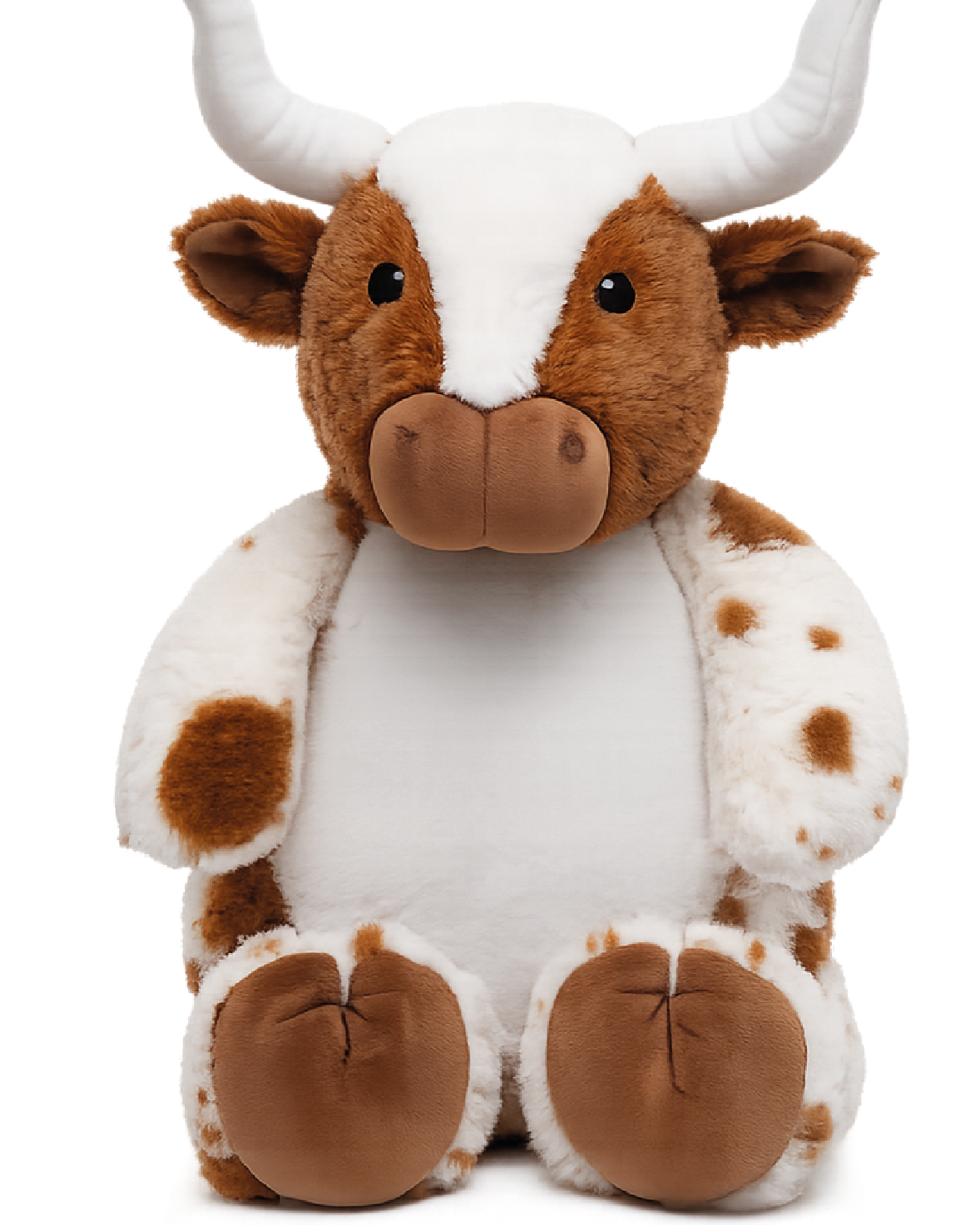 Texas Longhorn Knuffel met Naam – Geborduurd Baby- & Kraamcadeau