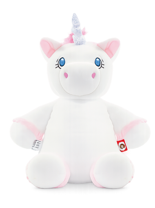 Gepersonaliseerde Witte Unicorn Knuffel met Naam – Geborduurd