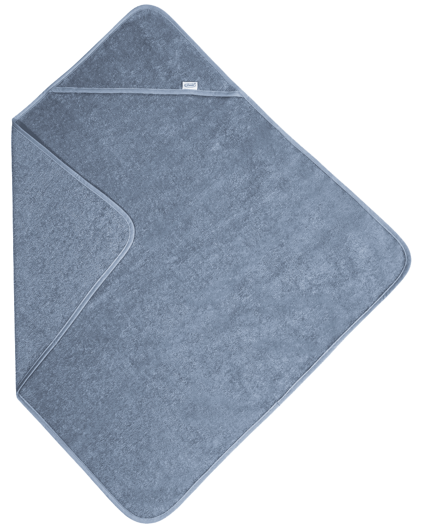 Badcape met naam - Grey/Blue