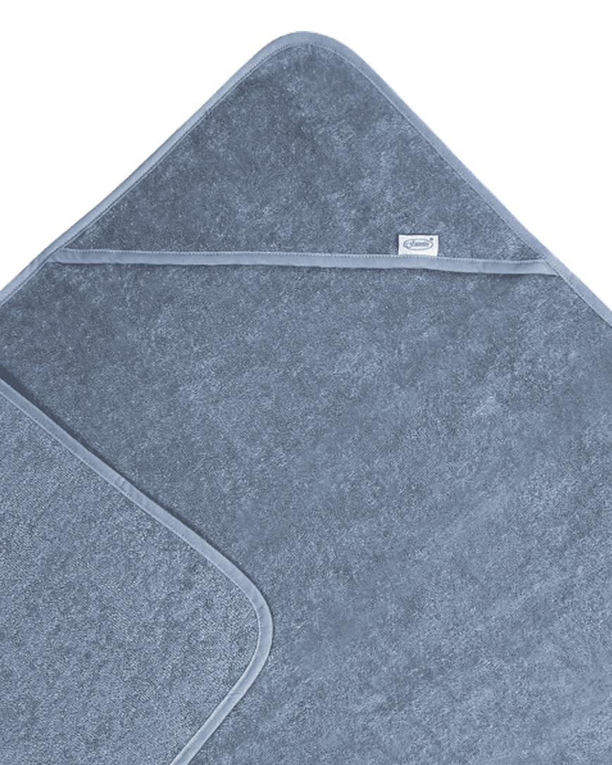 Badcape met naam - Grey/Blue
