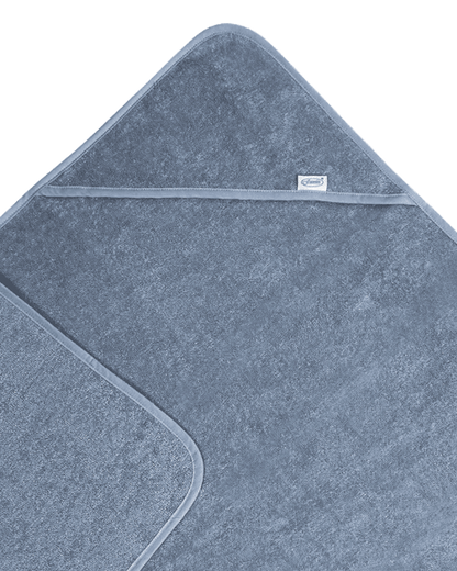 Badcape met naam - Grey/Blue