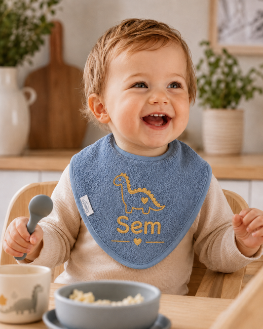 Bandana Slab met naam - Blue/Grey