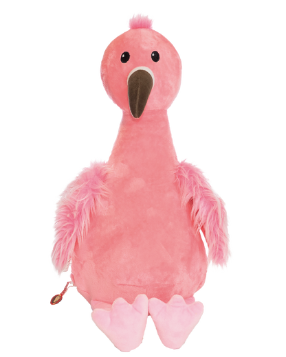 Gepersonaliseerde flamingo knuffel met geborduurde naam
