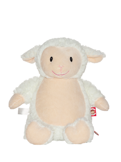 Gepersonaliseerde lammetjes knuffel met geborduurde naam
