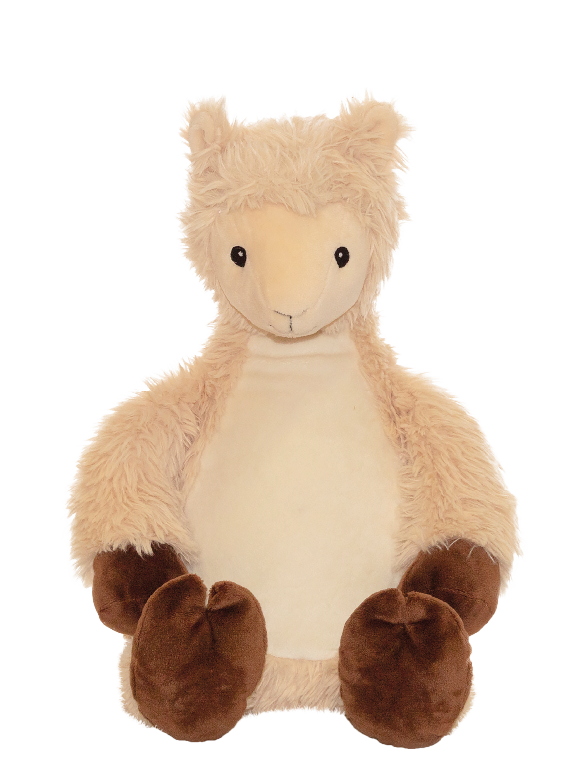 Gepersonaliseerde lama knuffel met geborduurde naam
