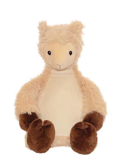 Gepersonaliseerde lama knuffel met geborduurde naam