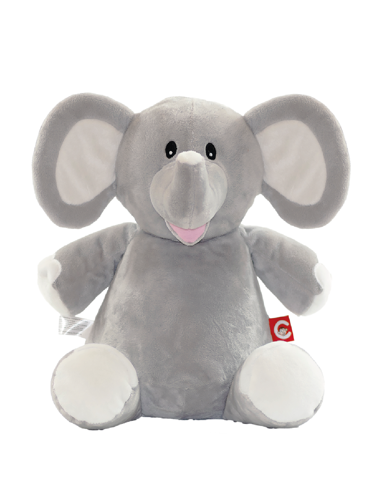 Gepersonaliseerde olifant knuffel met geborduurde naam