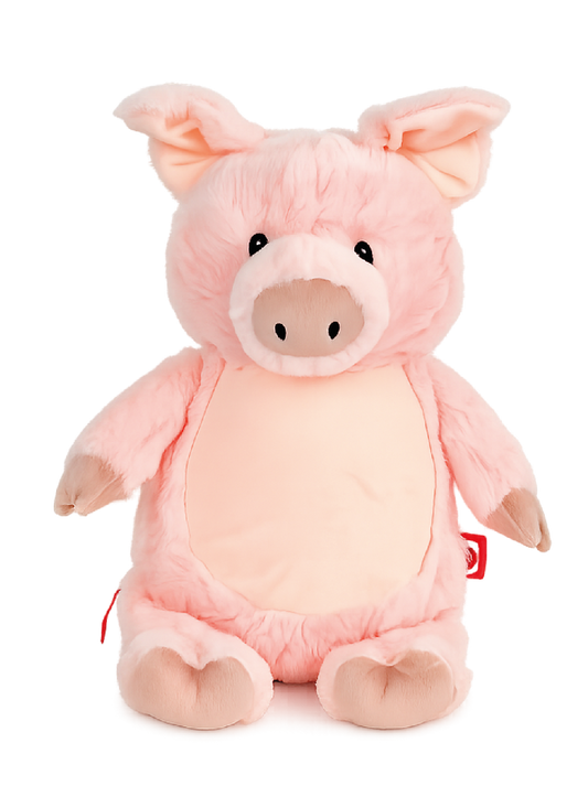Gepersonaliseerde varken knuffel met geborduurde naam
