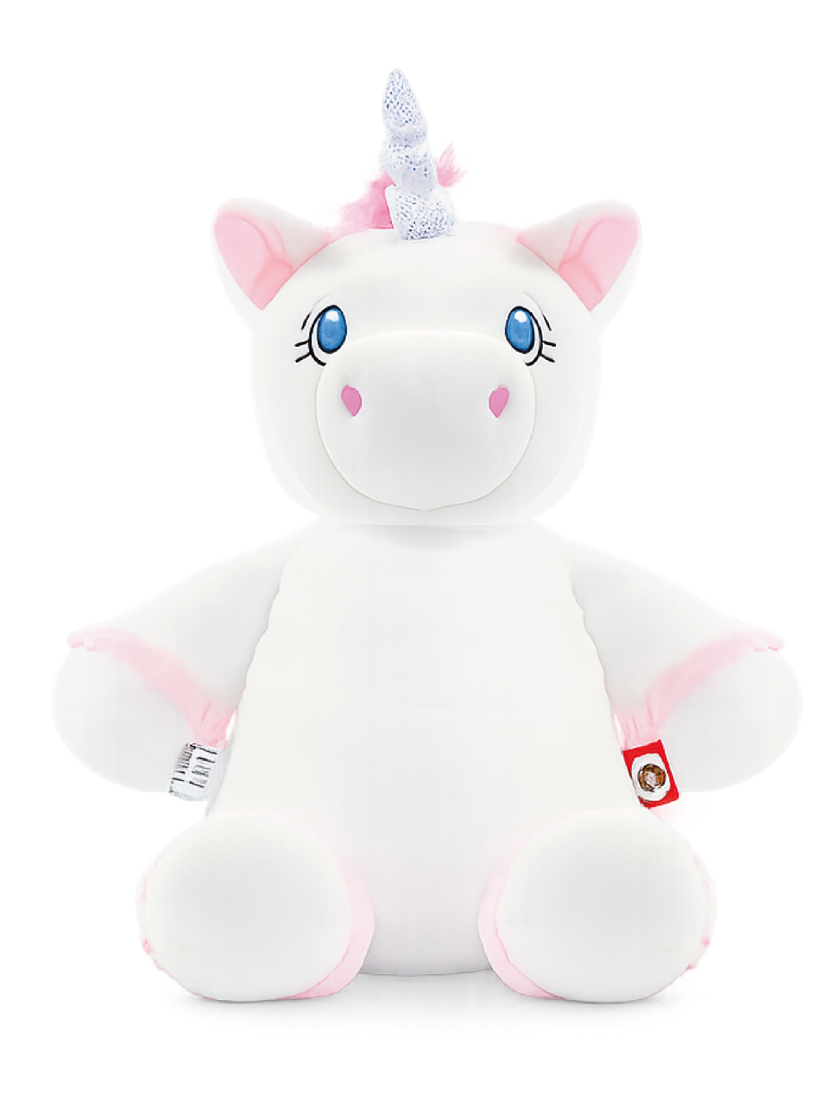Gepersonaliseerde witte unicornknuffel met geborduurde naam